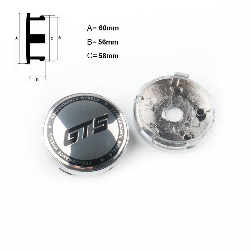 GT5 Style Modified Wheel Center Hub Emblem Decal Sticker, 56.5mm Diameter Fit For 60mm Wheel Center Hub Cover Auto Exterior Accessories