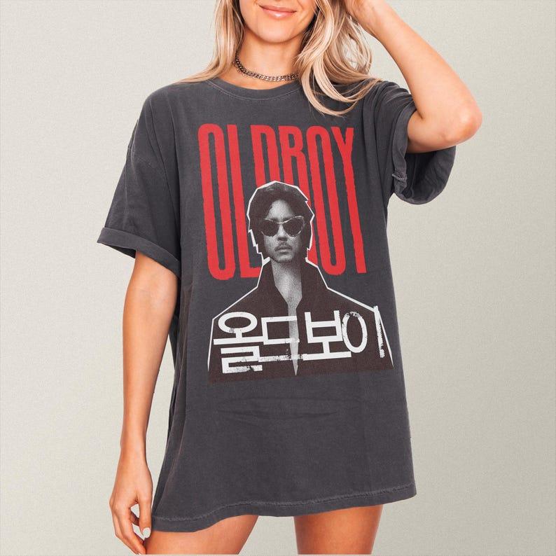 Oldboy Graphic Tee Y2k Korean Movie Inspired Graphic Print Short Sleeve Harajuku Y2k Casual Tshirt Unisex Unisex Streetwear Tops