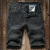 Summer Thin Men's Models Slim Black Denim Shorts Men's 5 Pants Trousers In Trousers Breeches Straight Trousers Trend