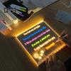 LED Note Board with 7 Colors Pen Reusable Easy To Use Glowing Acrylic Message Marker Board with Light LED Illuminated Drawing Board