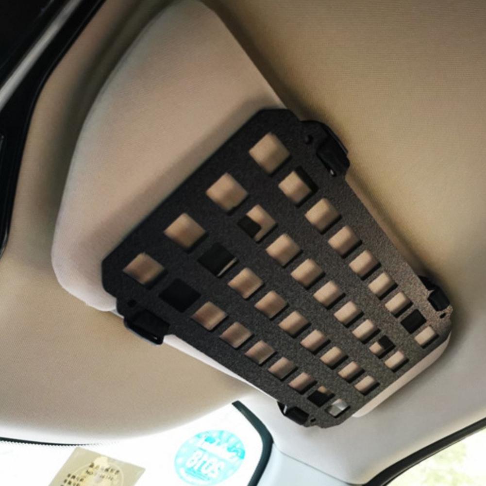 Автомобильный козырек Органайзер Стойка для хранения Тактические аксессуары Держатель для снаряжения Автомобильная подвесная доска для подсумков Мелкие инструменты Ручки Солнцезащитные очки