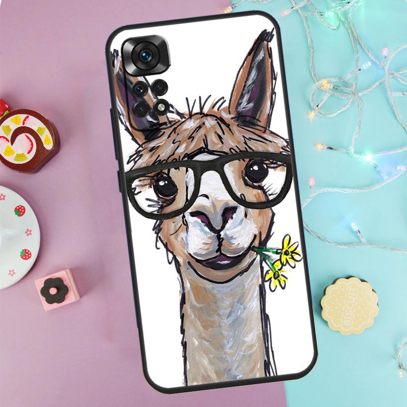 Cartoon Alpaca Llama Case For Xiaomi Redmi Note 9 10 11 12 13 14 Pro 9S 10S 11S 12S Redmi 14C 10C 12C 13C Cover