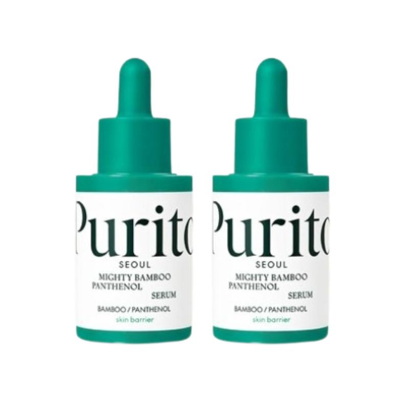 PURITO SEOUL Mighty Bamboo Panthenol Serum 30ml – Hydrating Serum with 13% Panthenol & Bamboo Extract, Lightweight Daily Moisture Care