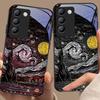 Ретро Масляная Живопись Для Y72 33S 11 03 36 96 Lite 35 16 Iqoo 12 V40 SE 5G 29 40 21 30 X80 Pro Vivo Чехол для Телефона из Закаленного Стекла Черный
