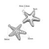 5pcs Gold Starfish Shell Charms for DIY Jewelry Accessories Stainless Steel Necklace Pendant Bracelets Findings Earrings Making