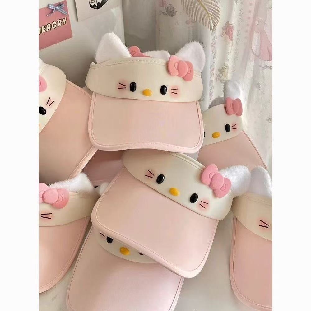 Летняя солнцезащитная шляпа для женщин - Милая и очаровательная уличная кепка-козырек с бантиком для езды на велосипеде