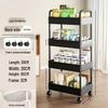 Многоярусная мобильная стойка для хранения для ванной, кухни или спальни - напольная тележка-полка