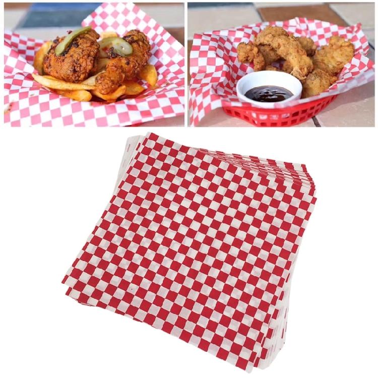 100 Pack Paper Sheet Food Wrapping Paper Grease Resistant Paper Food Supplies Suitable for Parties and Catering