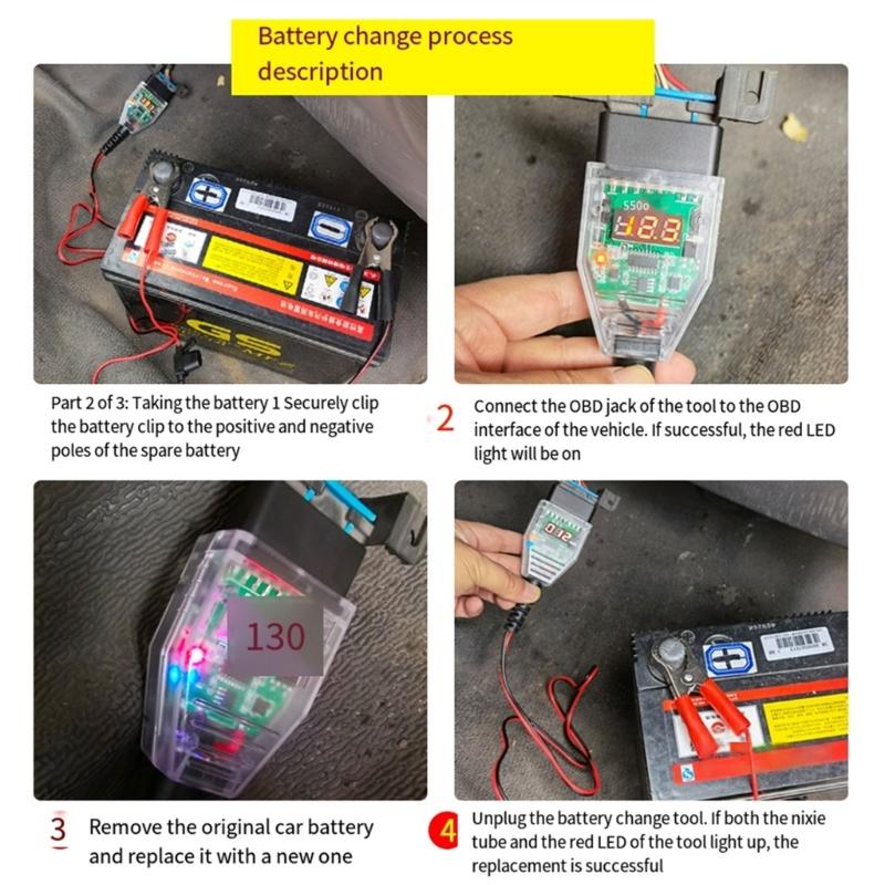 Автомобильный OBD2 аварийный кабель питания Экономия памяти Инструмент обнаружения разъема аккумулятора