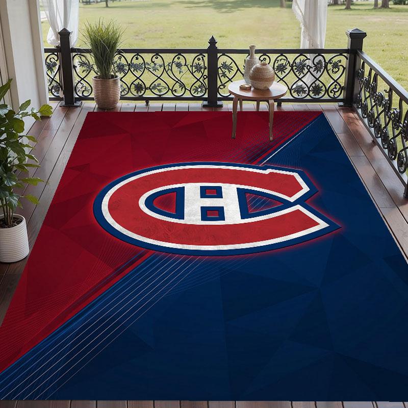 Soft Floor Carpet Montreal Canadiens Pattern Area Rug Decorative Mat For Home Room Decoration