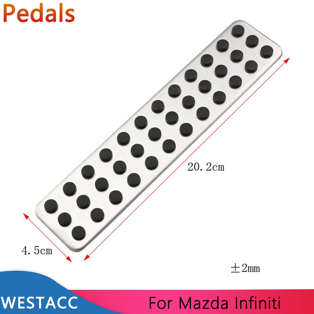 Автомобильный чехол для педали подставки для ног для Mazda 2 3 6 CX3 CX4 CX5 CX9 для Infiniti Q30 Q30S QX30 Dead Pedal Kit Protector Parts