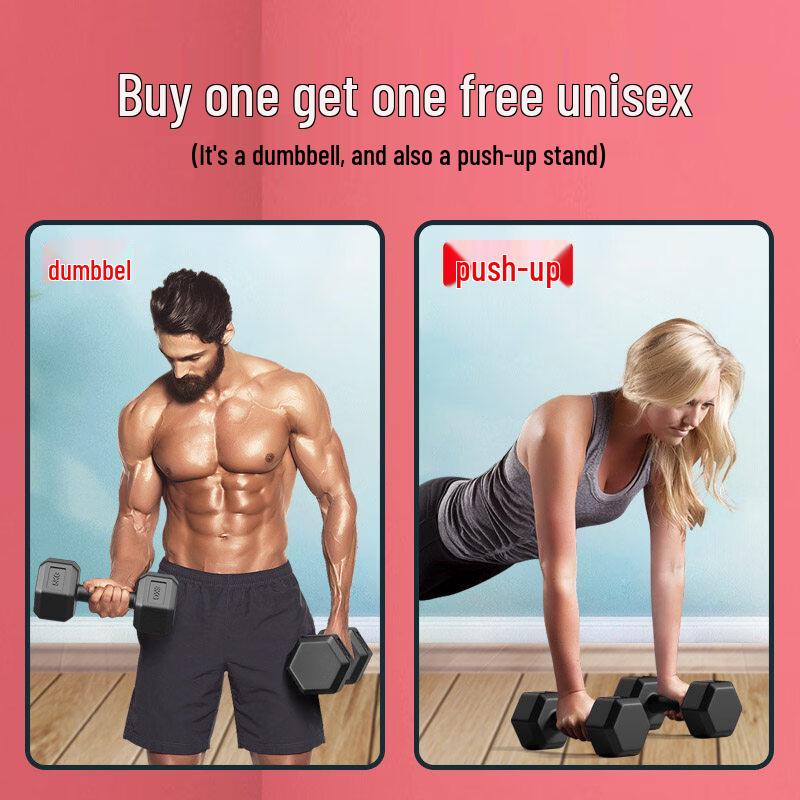 Hex Rubber Coated Dumbbell