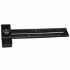 180mm T-type Scribing Ruler, Scribing Marking Ruler, Metric Scale Black Woodworking Marking Tool, Aluminum Alloy, Double-Sided Scale, Total Length: Ap