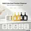 Dual Compartment Countertop Soap Dispenser Press Pump Press Pump Bottle  Bathroom