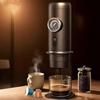 PSS1201C1 Портативная Кофемашина с Ретро Манометром, 2-в-1 для Капсул и Молотого Кофе, Мощность 100 Вт, Температура Заваривания 88-92°C, Беспроводная Зарядка и 150 Чашек