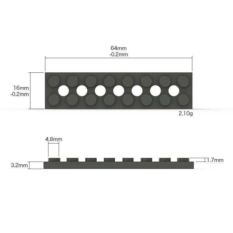 Compatible With Building Block 3738 Small Particle Technology Building Block Spare Parts 2X8 With 7-Hole Plate Low Brick Sheet Weighing Catty