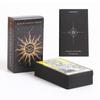 10.3*6cm Black Classic Tarot 78 Pcs Cards with Guidebook for Beginners Black Gilded Edges