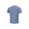 Li-Ning Fitness Series Solid Color Round Neck Quick-Dry Short Sleeve T-Shirt Men Tops Dust-Blue ATSU473-5