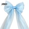 Big Fabric Bows for Birthday Events 79x20 Inch Giant Bow Christmas Tree Topper, Oversized Tulle Romantic Lawn Weddings Ornament with Long Streamer
