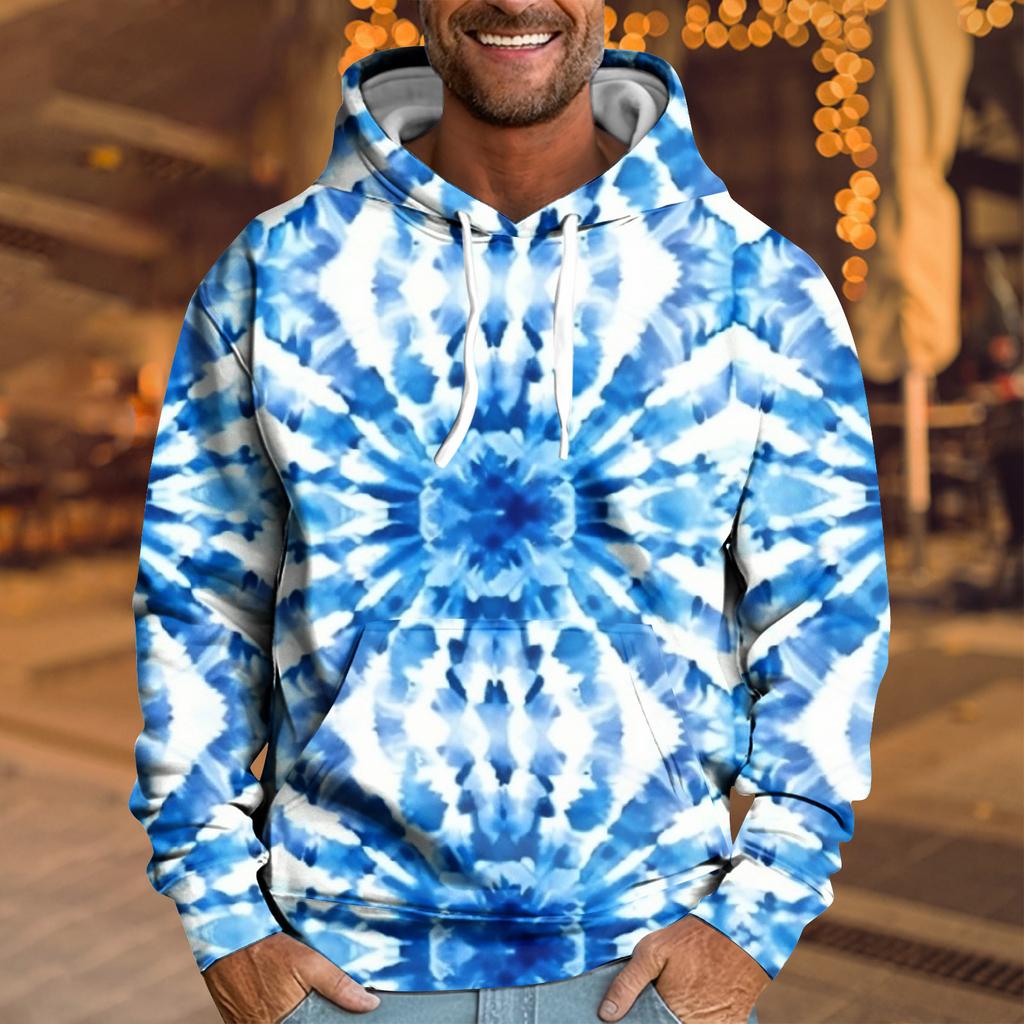 Men's Loose Printed Hooded Sweatshirt Men's Casual Fashion Sports Sweatshirt