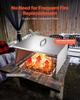 VEVOR Fire Pit Heat Deflector, 645x645x370 mm Square Outdoor Burner Cover, Stainless Steel Bonfire Camping Wood Burning