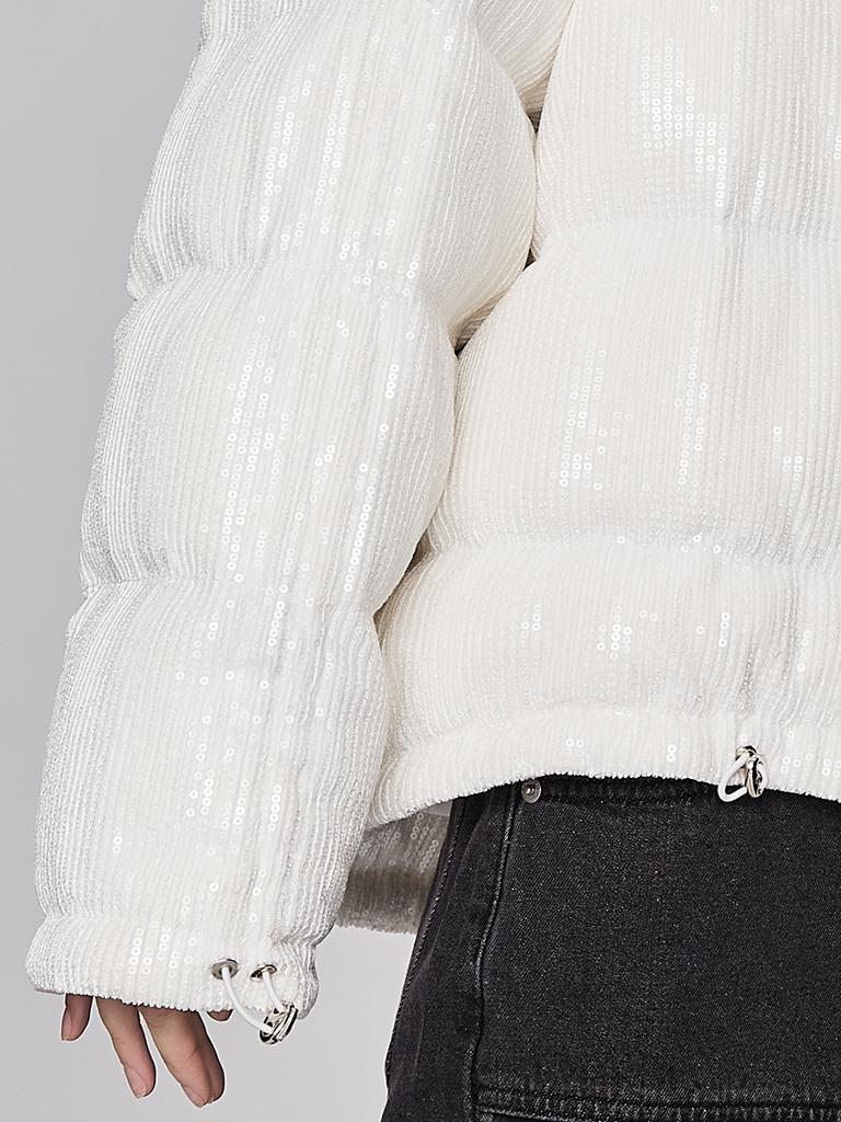 JAZZEVAR Пуховик с пайетками в тяжелом промышленном стиле, новый зимний женский пуховик среднего и длинного размера