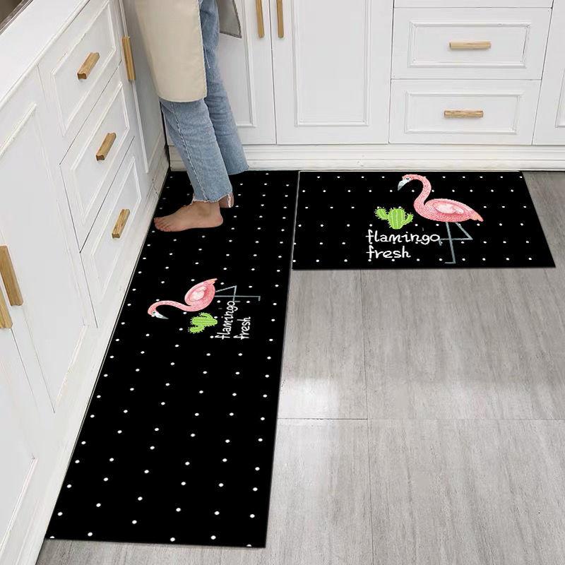 Kitchen Washable Anti-Slip Long Floor Mat Bathroom Entrance Door Absorbent Mat Bedroom Bedside Area Rug Living Room Prayer Rug