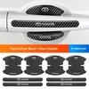 WTRK1 Car Door Handle Bowl Protector Anti-Scratch Carbon Sticker Strip Decals for Toyota RAV4 C-HR Yaris Hilux Prius Auto Accessories