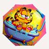 1pc Garfield taking a bath Umbrella with Plastic Handle,Suitable for All Seasons Home Travel Outdoor UmbrellaM943