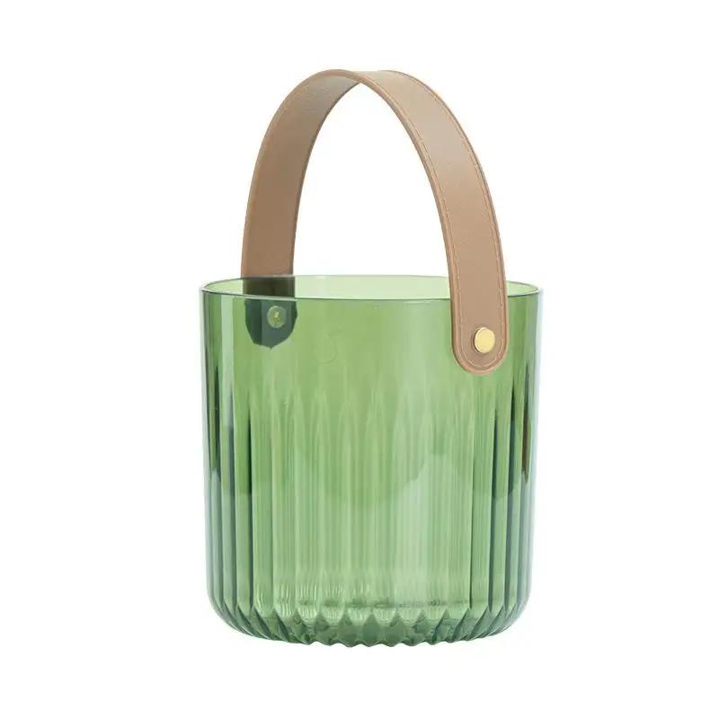 Ведро для льда из ПЭТ, высококачественная бытовая переносная прозрачная корзина, пивная бочка, шампанское, вино, корзина для хранения фруктов, аксессуары для дома