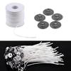 Party Oil Lamps Making Supplies Candlestick Sustainer Tabs Cotton Wick Wax Candle Core Square Braid