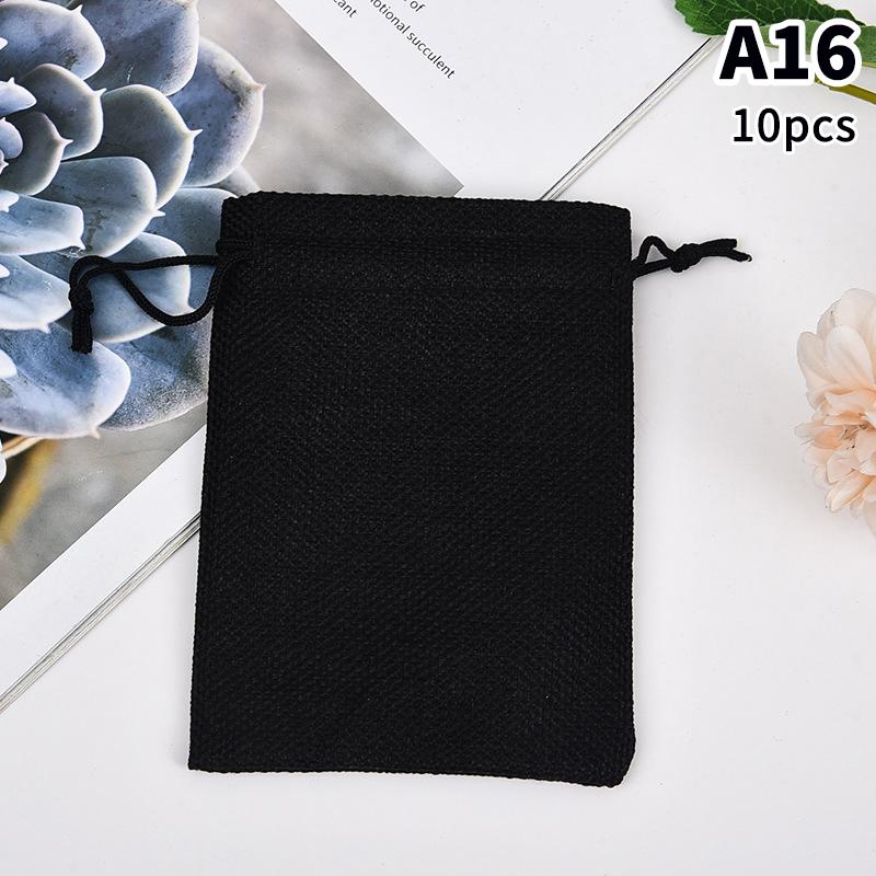 10 шт. 10X14 см джутовый подарочный мешочек ручной работы натуральный мешочек хлопок лен подарочная упаковочная сумка мешочек для хранения ювелирных изделий