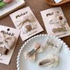 French Retro Beige Lace Hairpins Women Girls Children Gift Hair Clips Pins Barrettes Accessories Hairclip Headwear Headdress Orn