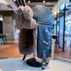 Winter Warm Fleece-Lined Mens Beanie Hat With Neck Cover Cold Weather Outdoor Use