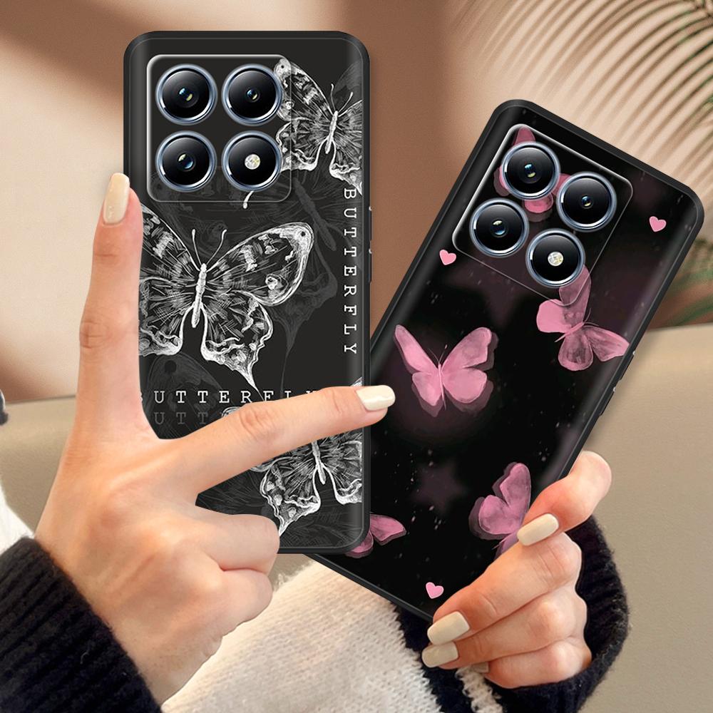 Для Xiaomi Mi 14T Pro Чехол Мягкий Жидкий Силикон Защита Задняя Крышка для Xiaomi 14T Pro Mi14T 5G Чехлы Расписные Мультяшные Фундас