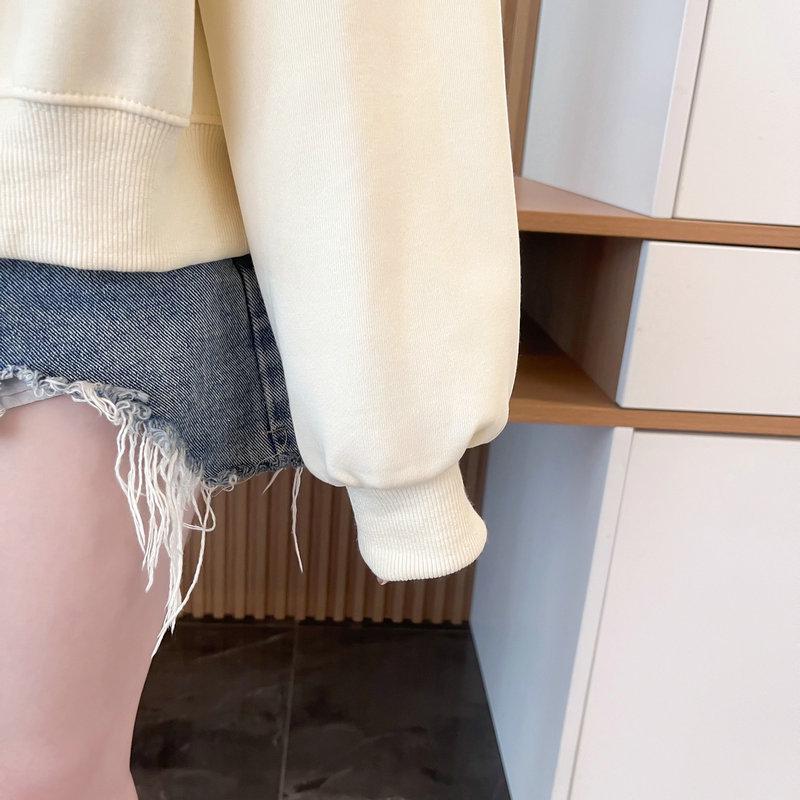 2025 Korean Style Women's Hooded Sweatshirt: Loose, Thin, Short-Length with Drawstrings