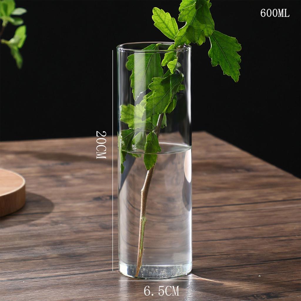 Transparent Glass Hydroponic Vase Modern Small Cylinder Flower Centerpiece Vases Use for Floral Wedding Home Decoration