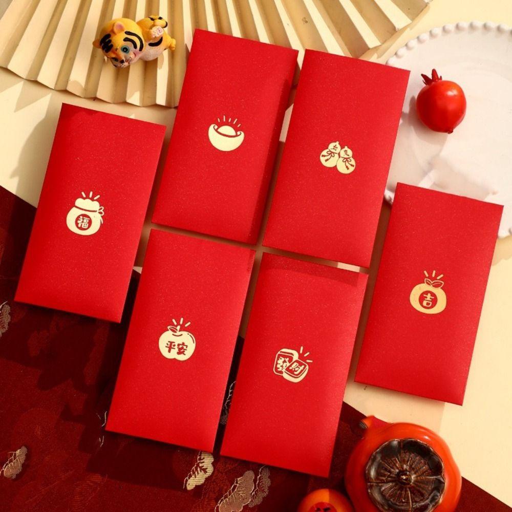 6 Pieces Chinese Style 2026 Horse Year Red Envelope Spring Festival Envelopes  Spring Festival