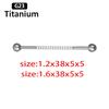 ASTM F136 G23 Титан 38мм Промышленный Кольцо-Штанга Ухо Прямая Штанга Гвоздик Серьга Хрящ Уха Хеликс Шарик Пирсинг Украшения для Тела