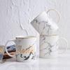 400 Ml Ceramic Marble Mug Coffee Cups Natural Marble Office Gifts Milk Drinking CUPS