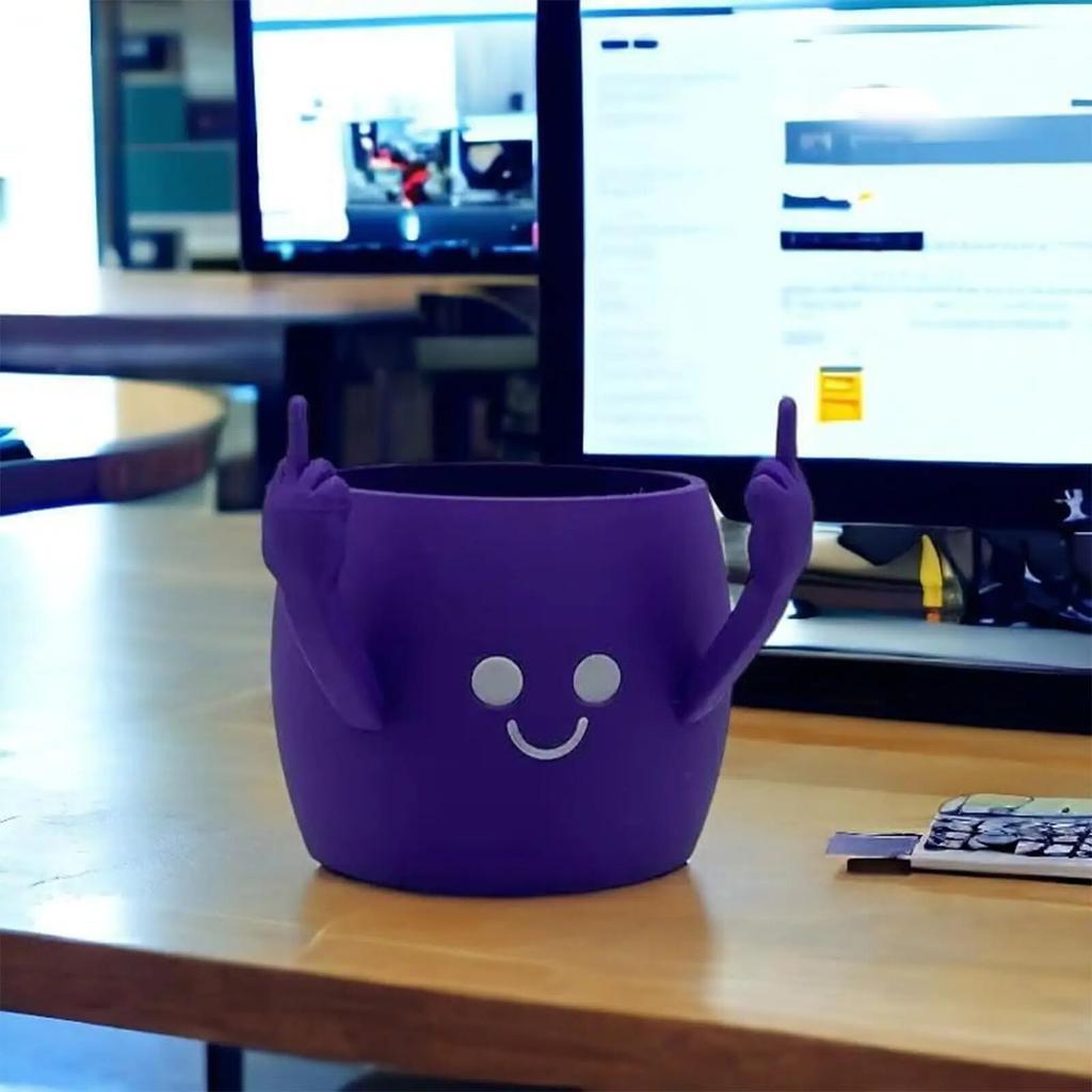 Держатель для карандашей на средний палец, настольный органайзер, забавная чашка для ручек, держатель для кистей для макияжа, уникальный настольный орган для творчества