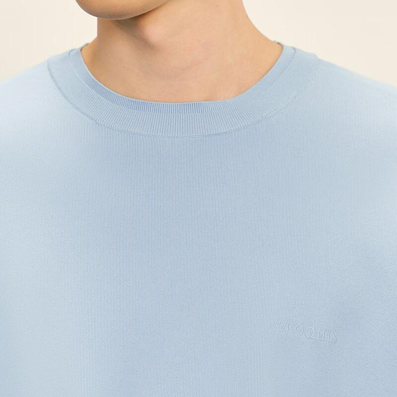 CROQUIS Мужская трикотажная футболка свободного кроя с круглым вырезом и коротким рукавом