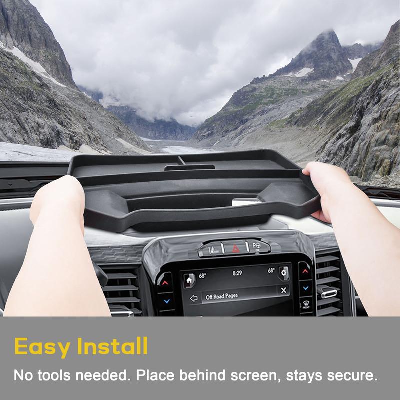 For -2025 Dodge RAM 1500 Center Console Dashboard Organizer Tray Interior Storage 12 inches Behind Screen Dash Accessories