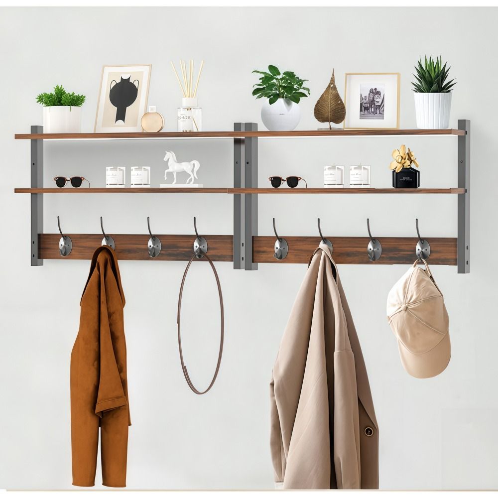 Space-Saving Solid Wood Decor Display Rack Solid Wood Entryway Key Holder Living Room