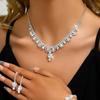Браслет со стразами Кристальный набор украшений Колье-цепочка с когтями Свадебная вечеринка Серьги Банкет
