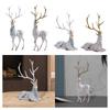 Elk Figurine Collection Resin Tabletop Ornament Animal Sculpture for Cabinet Table Centerpiece Bookshelf Shelf Home Decoration