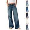 Women's Retro High-Rise Straight Street Wide-Leg Jeans