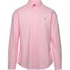 Polo однобортная повседневная рубашка с длинным рукавом и вышивкой Pony, мужские рубашки розового цвета 710852165-010