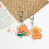 Милый мультяшный акриловый капибара брелки подарки игрушка кулон капибала брелок ключи аксессуары забавные автомобильные ключи брелки