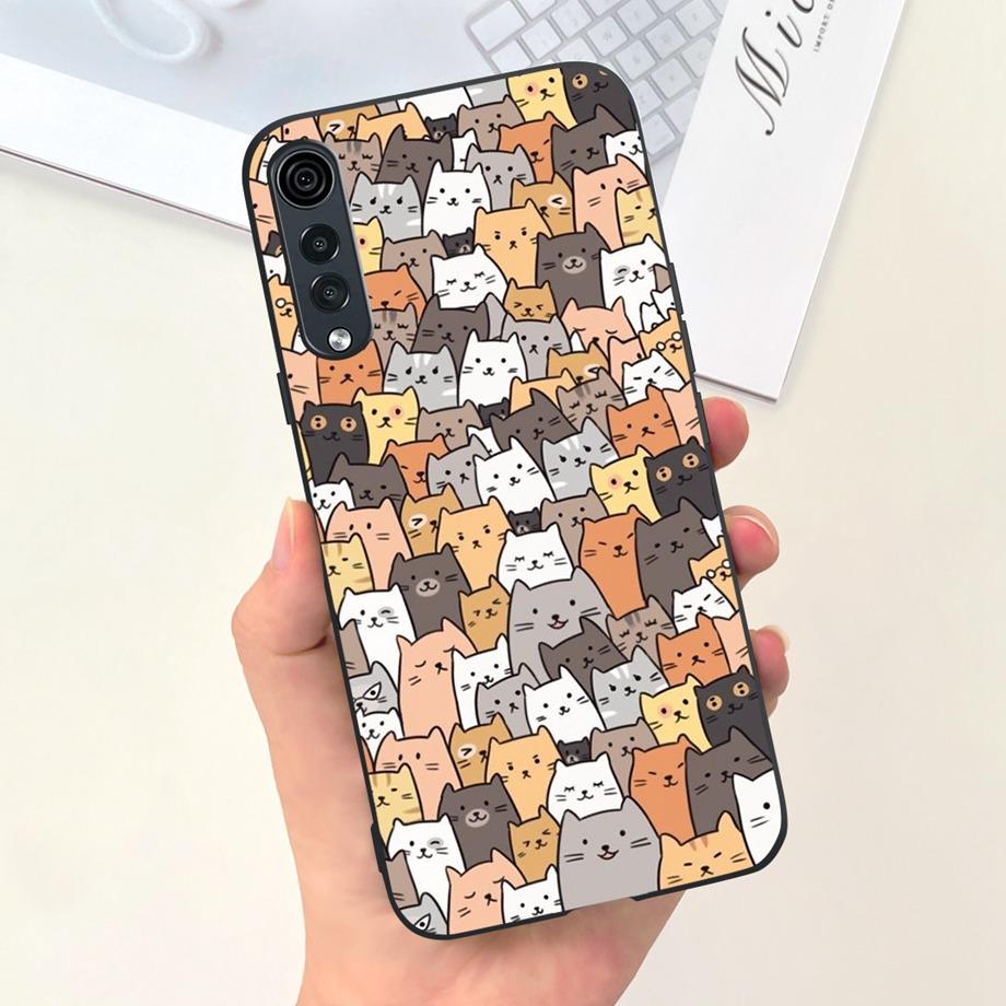For LG Velvet 5G Case LG Velvet 4G Back Cover Liquid Silicone Bumper Shell On LGVelvet LM-G900N Coque Fashion Design Pattern Bag